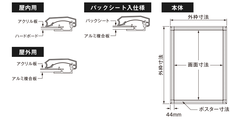 仕様とサイズイメージ