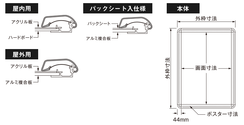 仕様とサイズイメージ